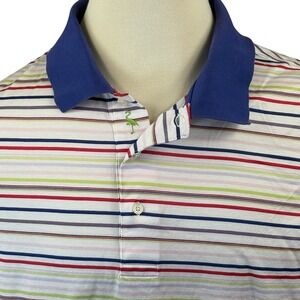 Tailorbyrd Mens 2XLT Polo Shirt Egyptian Cotton Striped Short Sleeve 2XL